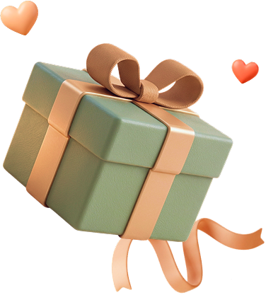 Gift with hearts